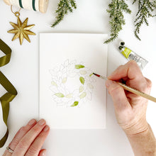 Load image into Gallery viewer, Wreaths paintable notecards