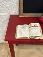 Load image into Gallery viewer, Vintage Red Kids School Desk