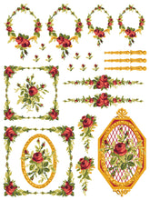Load image into Gallery viewer, IOD Petite Fleur Red Paint Inlay