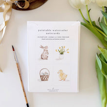 Load image into Gallery viewer, Easter paintable notecards