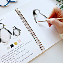 Load image into Gallery viewer, Winter watercolor workbook
