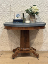 Load image into Gallery viewer, Antique Flip Top Demilune Table
