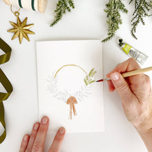 Load image into Gallery viewer, Wreaths paintable notecards