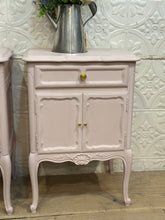 Load image into Gallery viewer, Pair of Vintage French Pink Nightstands