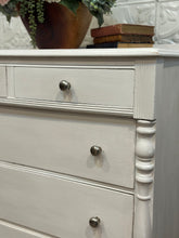 Load image into Gallery viewer, Antique 5 Drawer White chest