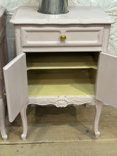 Load image into Gallery viewer, Pair of Vintage French Pink Nightstands