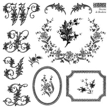 Load image into Gallery viewer, Dessins de Broderie
IOD Stamp | 6” x 6” | Four Sheet Boxed Set