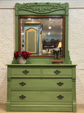 Load image into Gallery viewer, Antique Four Drawer  Chest with Mirror