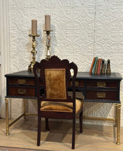 Load image into Gallery viewer, Sligh Brass Legged Desk with Chair