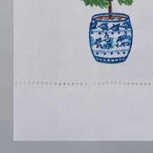 Load image into Gallery viewer, Bunny Topiary Embroidered Guest Towel