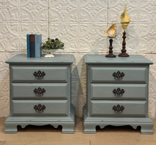 Load image into Gallery viewer, Pair of Blue Nightstands