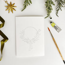 Load image into Gallery viewer, Wreaths paintable notecards