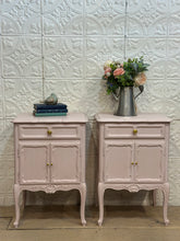 Load image into Gallery viewer, Pair of Vintage French Pink Nightstands