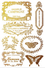 Load image into Gallery viewer, Papillon Gilded Foil 8x 12 transfer set
