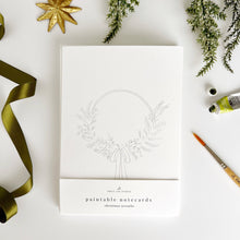 Load image into Gallery viewer, Wreaths paintable notecards