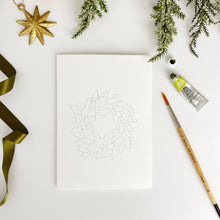 Load image into Gallery viewer, Wreaths paintable notecards