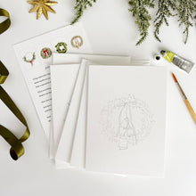 Load image into Gallery viewer, Wreaths paintable notecards