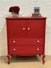 Load image into Gallery viewer, Vintage Red Dresser Chest