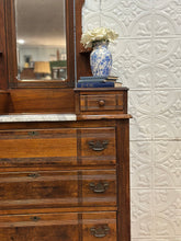 Load image into Gallery viewer, Antique Eastlake chest with Marble and Mirror