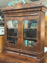 Load image into Gallery viewer, Antique flame mahogany Secretary Desk
