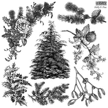 Load image into Gallery viewer, IOD Holly and Pine Stamp