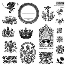 Load image into Gallery viewer, The Connoisseur’s Library
IOD Stamp | 6” x 6” | Four Sheet Boxed Set