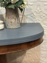 Load image into Gallery viewer, Antique Flip Top Demilune Table