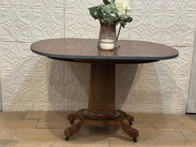 Load image into Gallery viewer, Antique Flip Top Demilune Table
