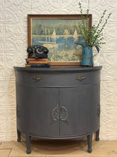 Load image into Gallery viewer, French Demilune cabinet with glass