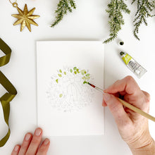 Load image into Gallery viewer, Wreaths paintable notecards