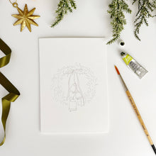 Load image into Gallery viewer, Wreaths paintable notecards