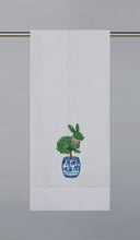 Load image into Gallery viewer, Bunny Topiary Embroidered Guest Towel
