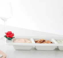 Load image into Gallery viewer, pinstripes garnish dish