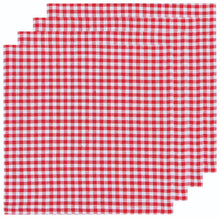 Load image into Gallery viewer, Recycled Cotton 2nd Spin Red Gingham Napkins Set of 4