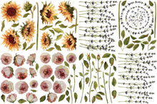 Load image into Gallery viewer, Painterly Florals IOD Transfer 12 x 16 Pad