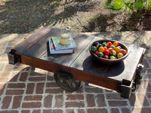 Load image into Gallery viewer, Vintage Railroad Factory Cart Coffee table