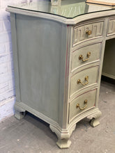 Load image into Gallery viewer, Vintage Curved Desk with Glass