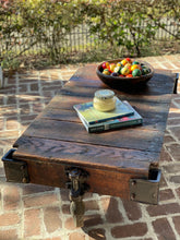 Load image into Gallery viewer, Vintage Railroad Factory Cart Coffee table