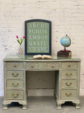 Load image into Gallery viewer, Vintage Curved Desk with Glass