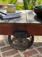 Load image into Gallery viewer, Vintage Railroad Factory Cart Coffee table