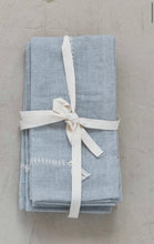 Load image into Gallery viewer, Set of 4 Chambray Blue Cloth Napkins